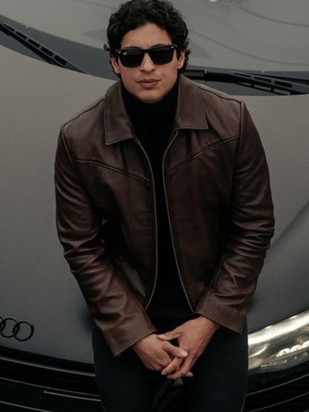 Boda Skins vintage Brown Leather Zip-Front Jacket - Picture 9 of 13